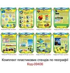 Набір пластикових стендів для кабінету географії