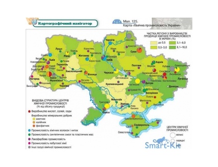 Україна. Хімічна промисловість 1:1 000 000 (на планках)