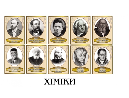 Портрети видатних хіміків Світу