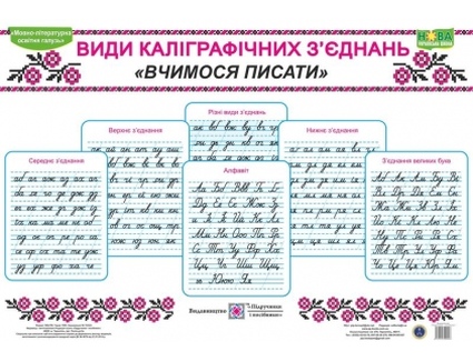Образцы соединений букв (нижнего, середноього, верхнего)