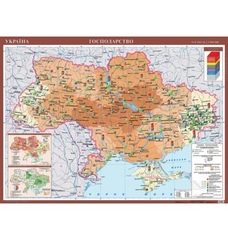 Україна. Господарство. Навчальна карта (на картоні на планках)