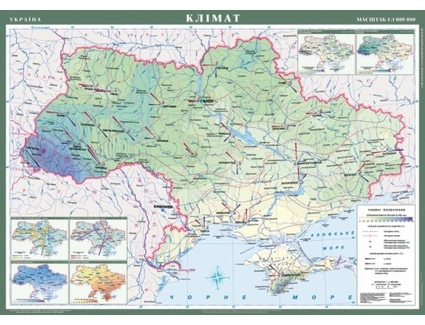 Україна. Клімат, м-б 1:1 000 000 (на планках)