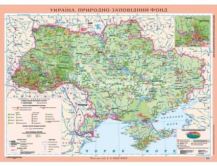 Україна. Природно-заповідний фонд, м-б 1:1 000 000 (на планках)