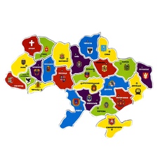 Карта України (магніт-пазл 25 елементів) 200*280 мм