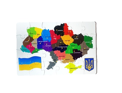 Карта України (магніт-пазл 24 елементи) 200х130